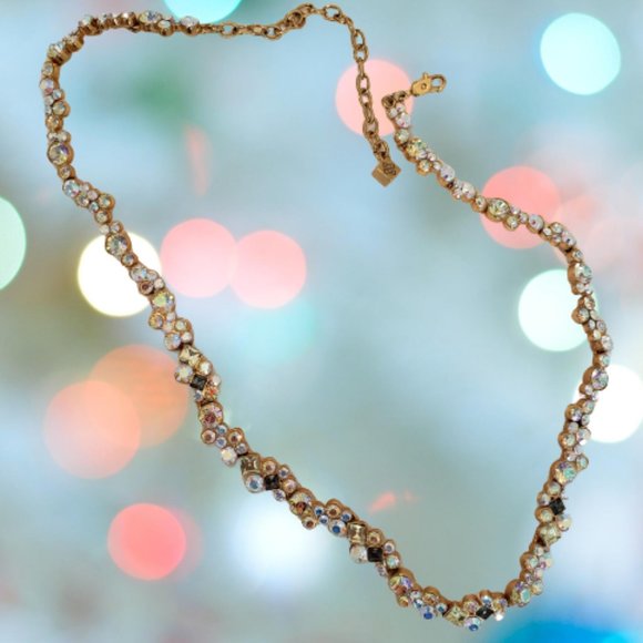 Givenchy GORGEOUS Multi-Color Adjustable Chain Gold Toned Necklace - Picture 2 of 13